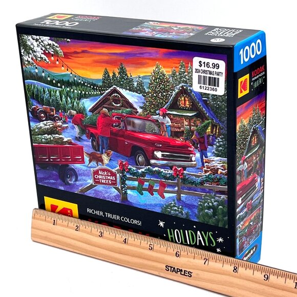 Kodak Premium 1000-Piece Jigaw Puzzle Nicks Christmas Trees RoseArt 2024 Holiday - Picture 10 of 11